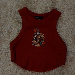 Cute looney tunes cropped shirt